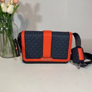 Michael Kors Cooper Red Clay Mini Flap Xbody W/Pouch NWT